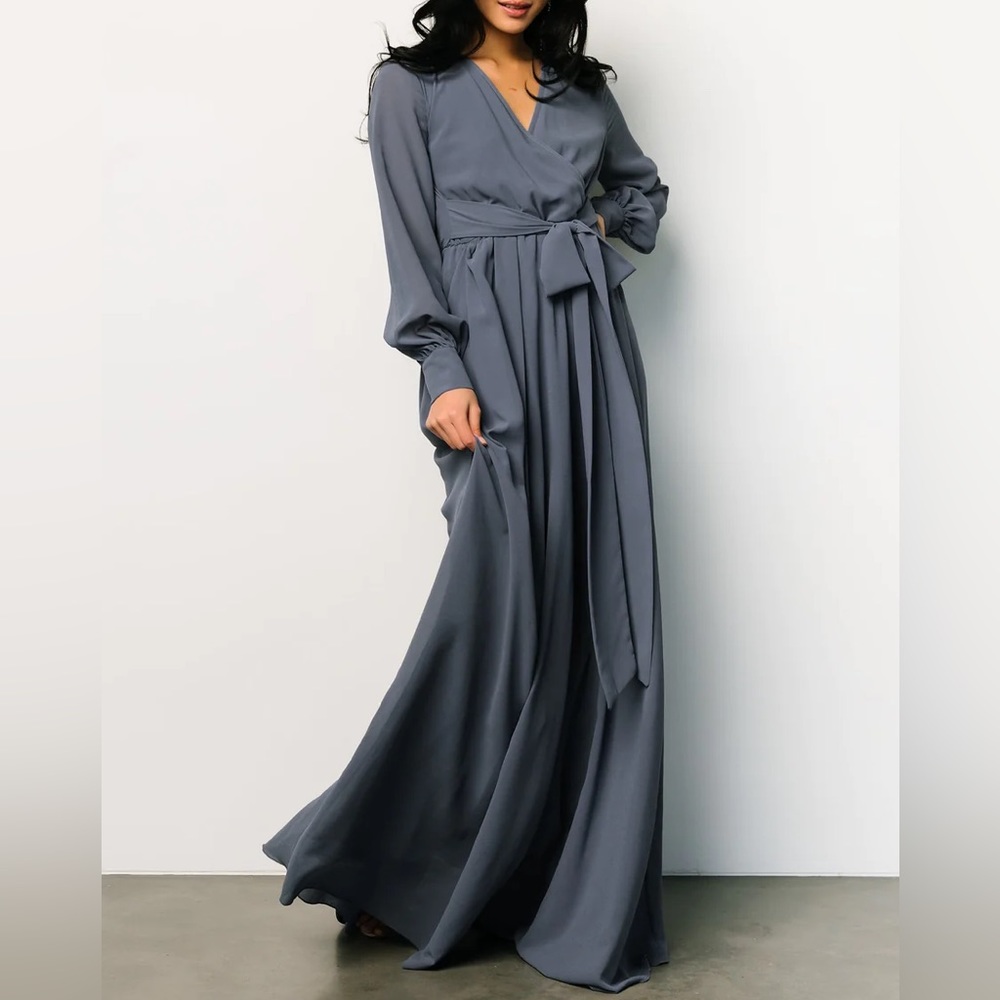 Lydia Maxi Dress Slate Blue